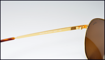 Hilton Club 8 Sunglasses: 24kt Gold 1980's Vintage NOS
