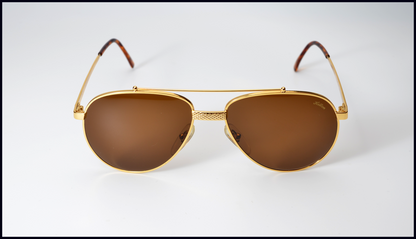 Hilton Club 8 Sunglasses: 24kt Gold 1980's Vintage NOS