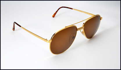 Hilton Club 8 Sunglasses: 24kt Gold 1980's Vintage NOS