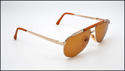 1980's Vintage Aviator Sunglasses by Trussardi of Italy
