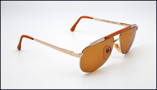 1980's Vintage Aviator Sunglasses by Trussardi of Italy