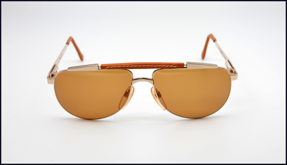 1980's Vintage Aviator Sunglasses by Trussardi of Italy