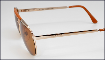 1980's Vintage Aviator Sunglasses by Trussardi of Italy