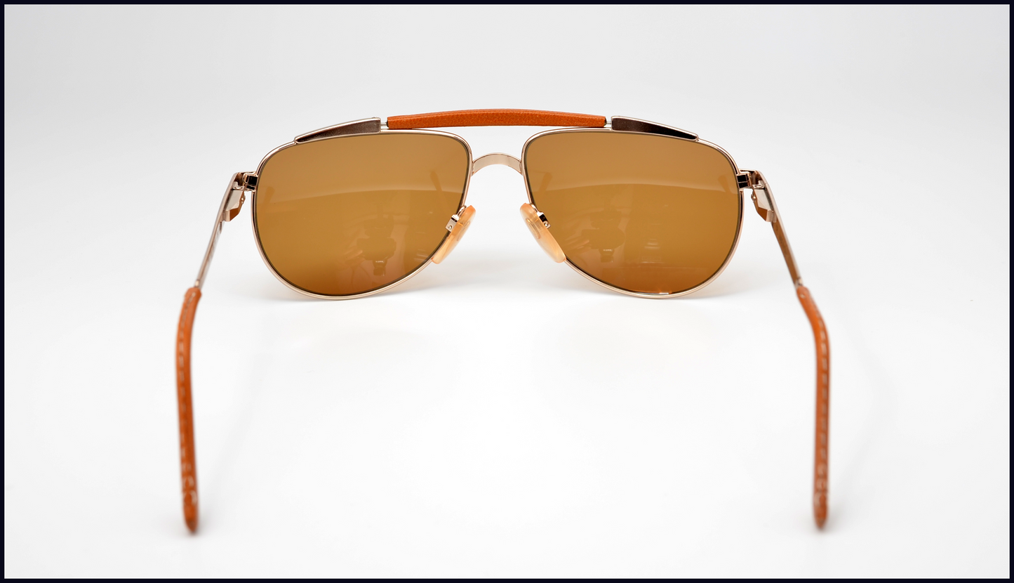 1980's Vintage Aviator Sunglasses by Trussardi of Italy