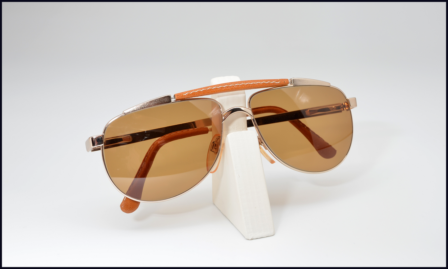 1980's Vintage Aviator Sunglasses by Trussardi of Italy