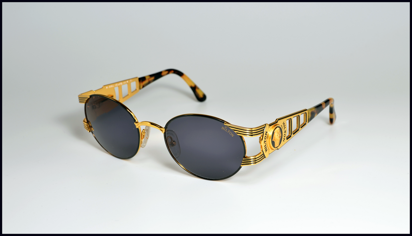 Vintage Hilton Picaddily 956 C1 Luxury Sunglasses 24KT Gold plated